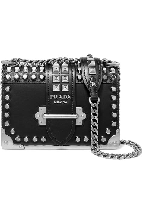 prada cahier studded leather bag price|Prada cahier studded bag.